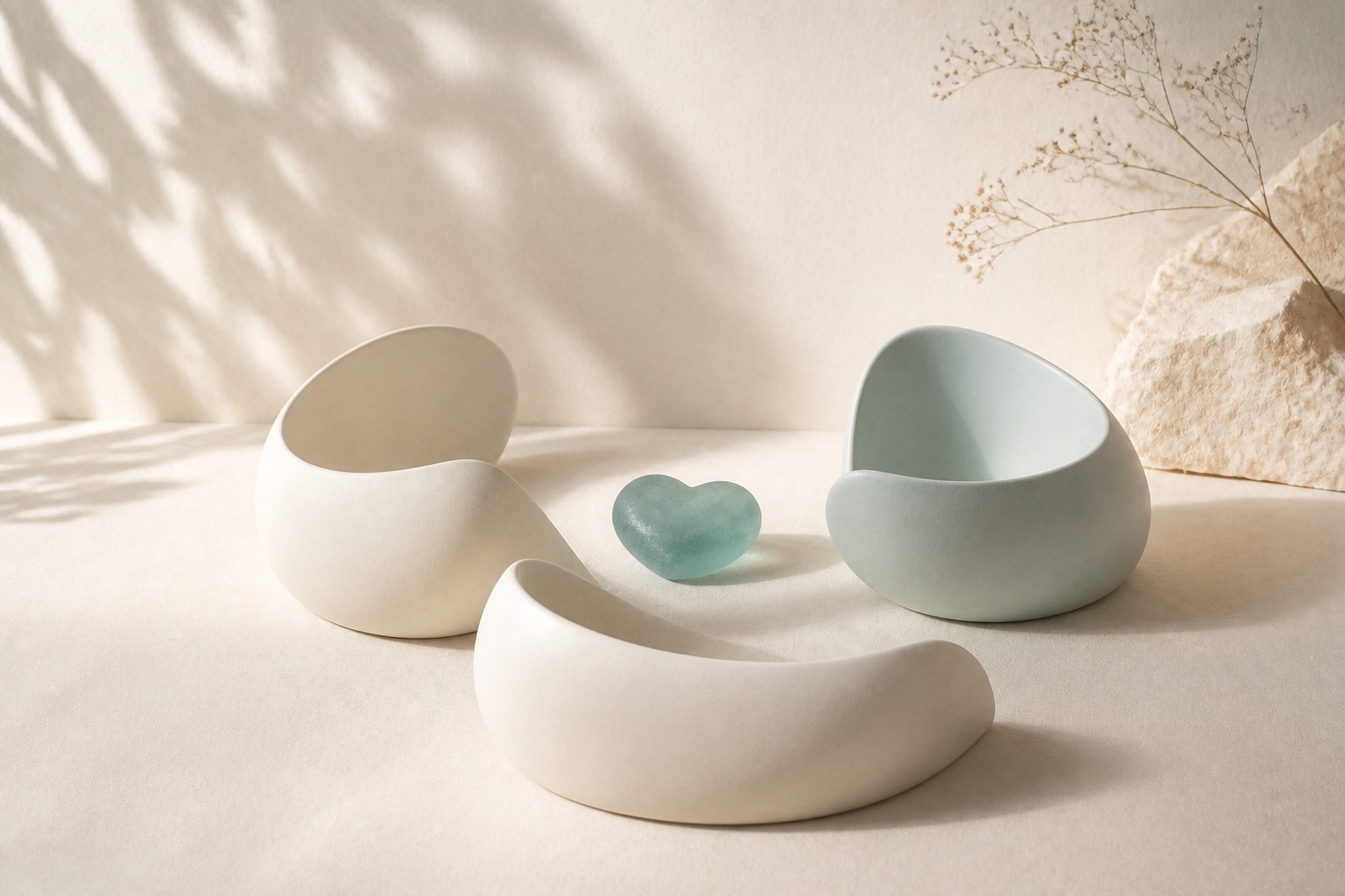 Calm welcoming community space with a teal heart
